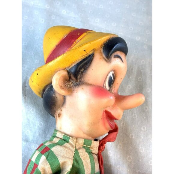 VTG 1950s Disney Pinocchio Hand Puppet Rubber Face Gund Mfg. Co. Needs TLC - Picture 4 of 11